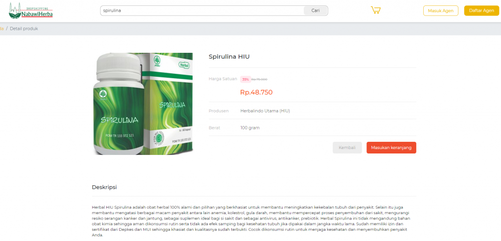 Distributor Spirulina HIU 