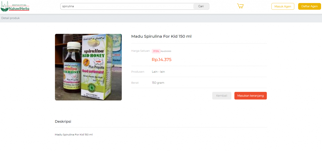 Distributor Spirulina. khusus madu ya